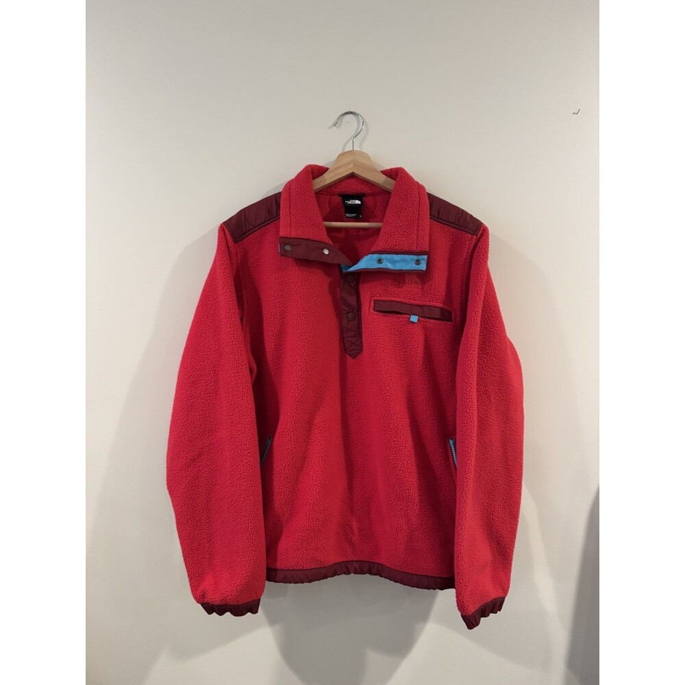 The North Face Royal Arch 1/4-Snap Relaxed Fit Fleece Mens Red Size M